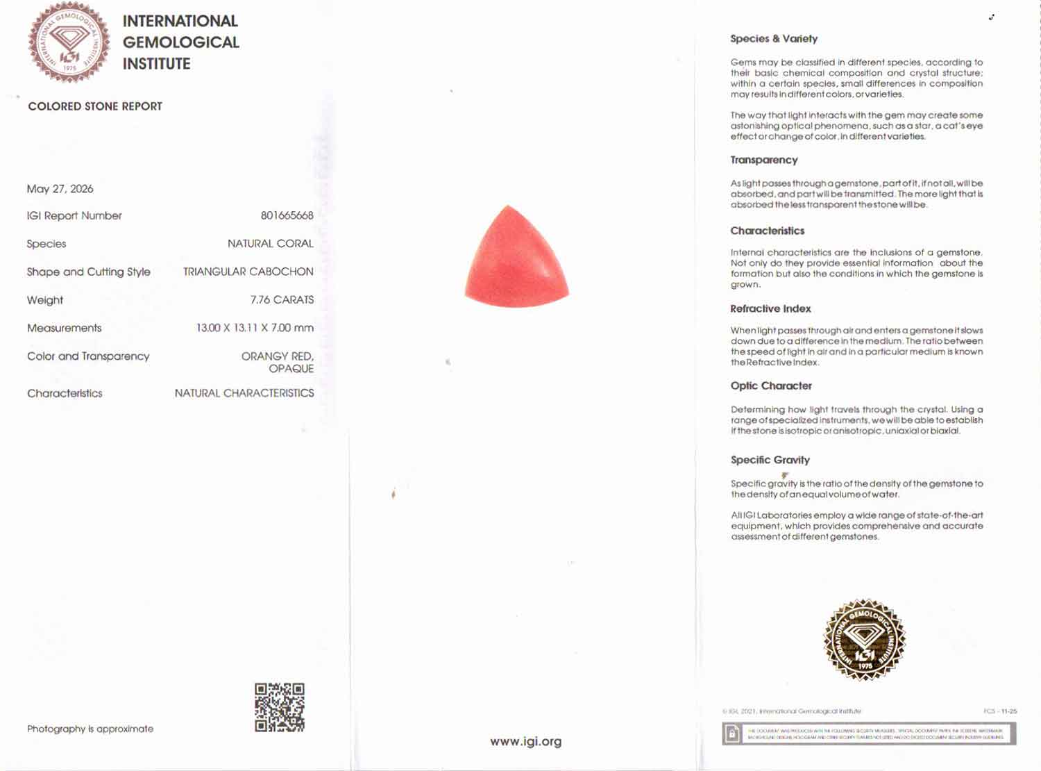Red Coral - 7.76 Carat (8.57 Ratti - Moonga)