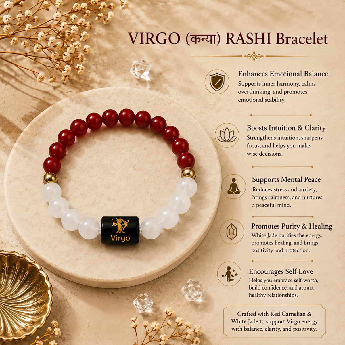 Virgo (Kanya Rashi) Zodiac Bracelet