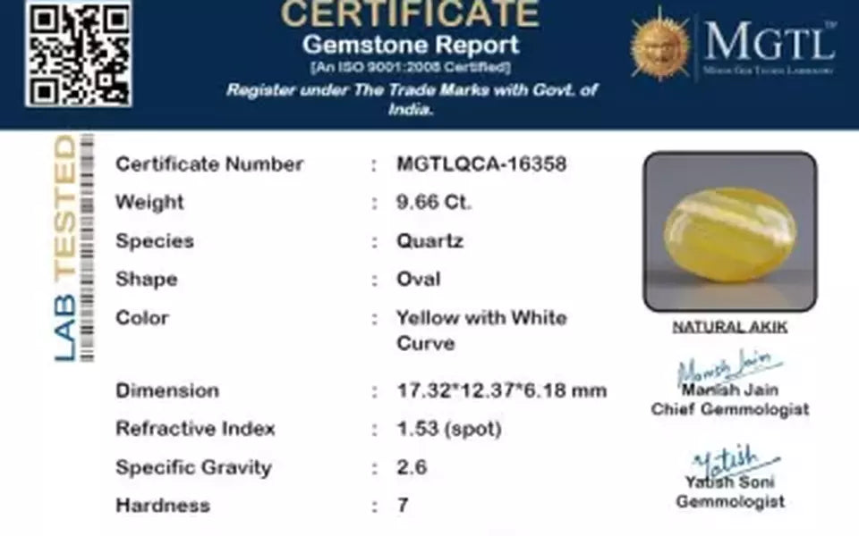 Akik - 9.66 Carat Limited Quality QCA-16358