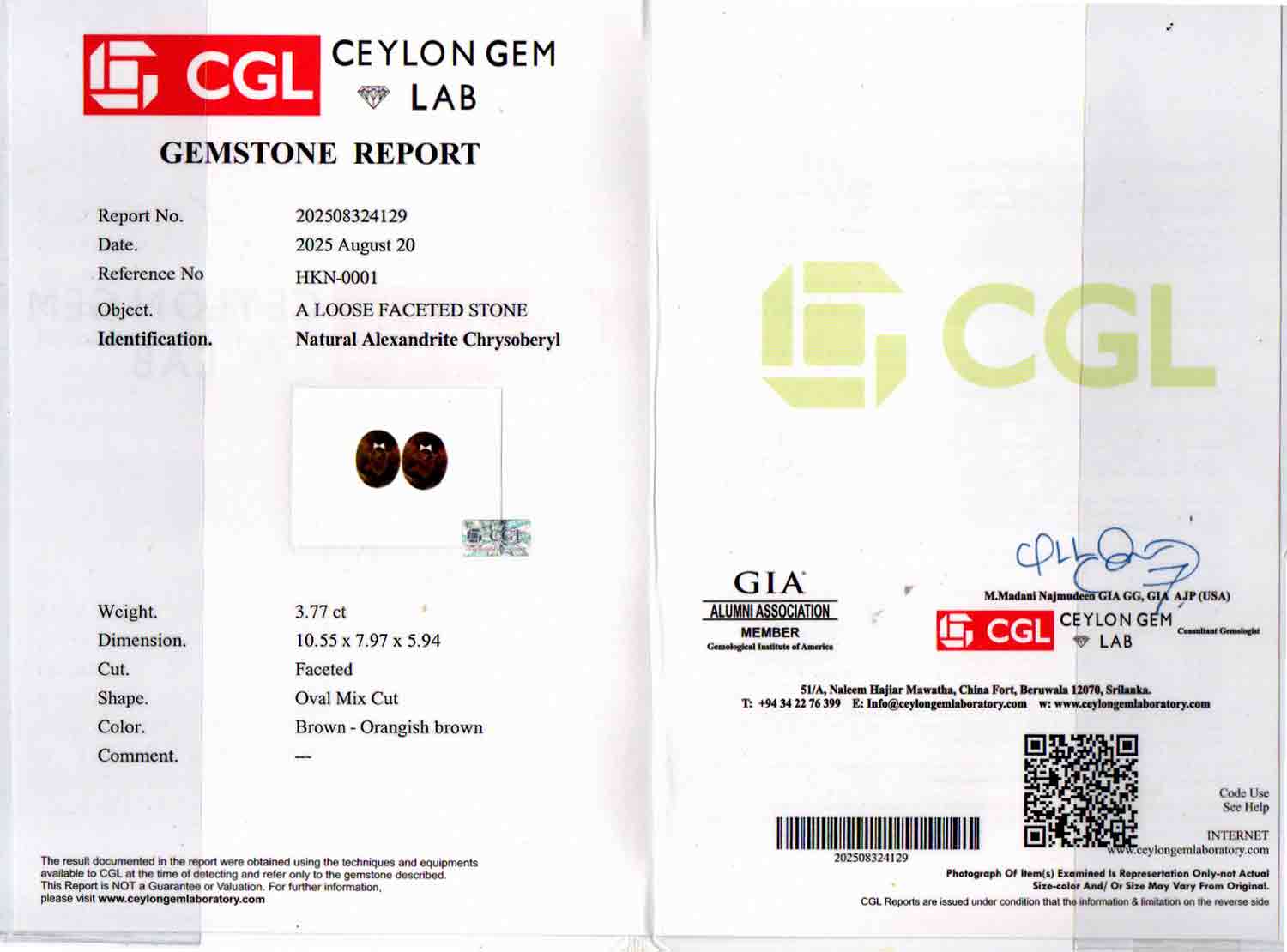 Alexandrite - 3.77 Carat Limited Quality ALX-0013