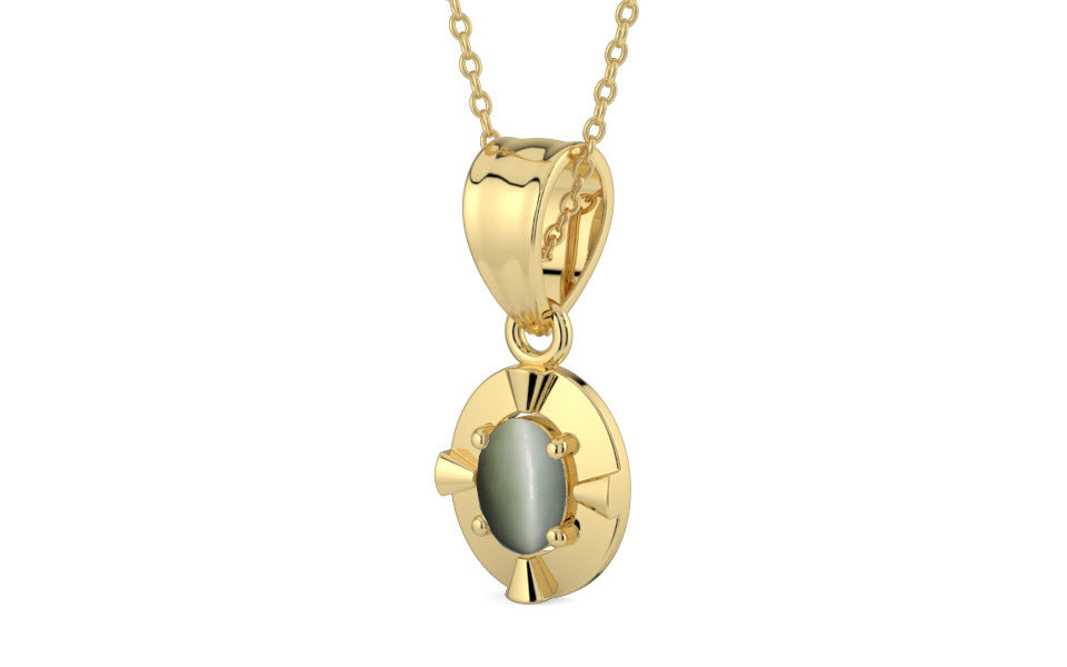 Ashtadhatu Cat's Eye Pendant Fine Quality (P11)
