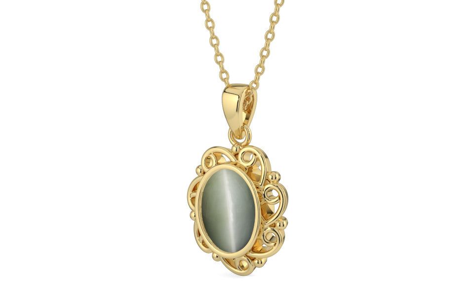 Ashtadhatu Cat's Eye Pendant Fine Quality (P5)