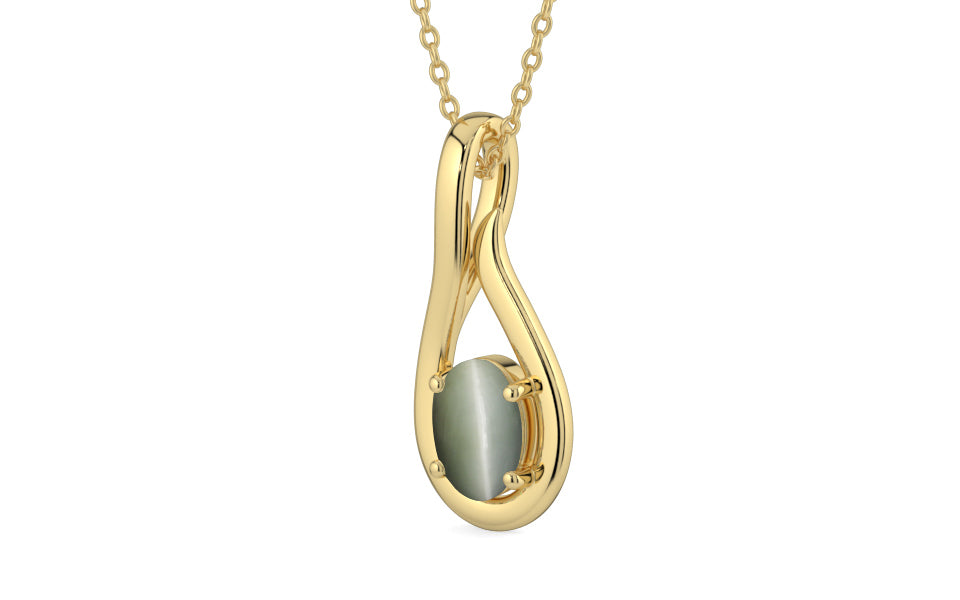 Ashtadhatu Cat's Eye Pendant Fine Quality (P9)