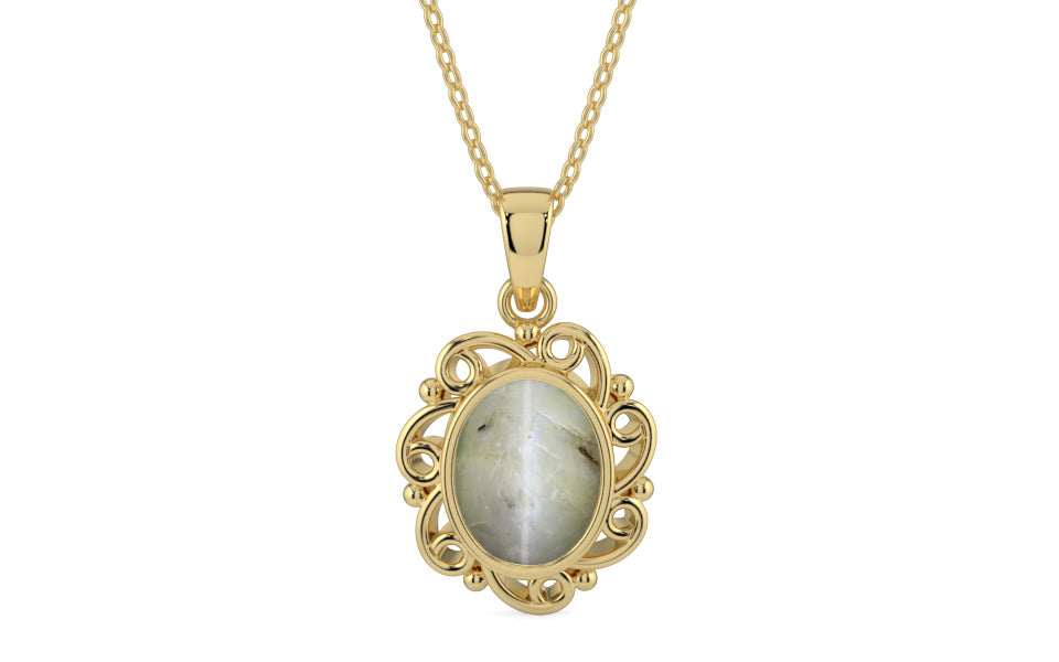 Ashtadhatu Cat's Eye Pendant Prime Quality (P5)