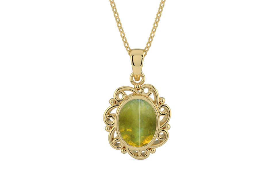Ashtadhatu Cat's Eye Pendant Rare Quality (P5)