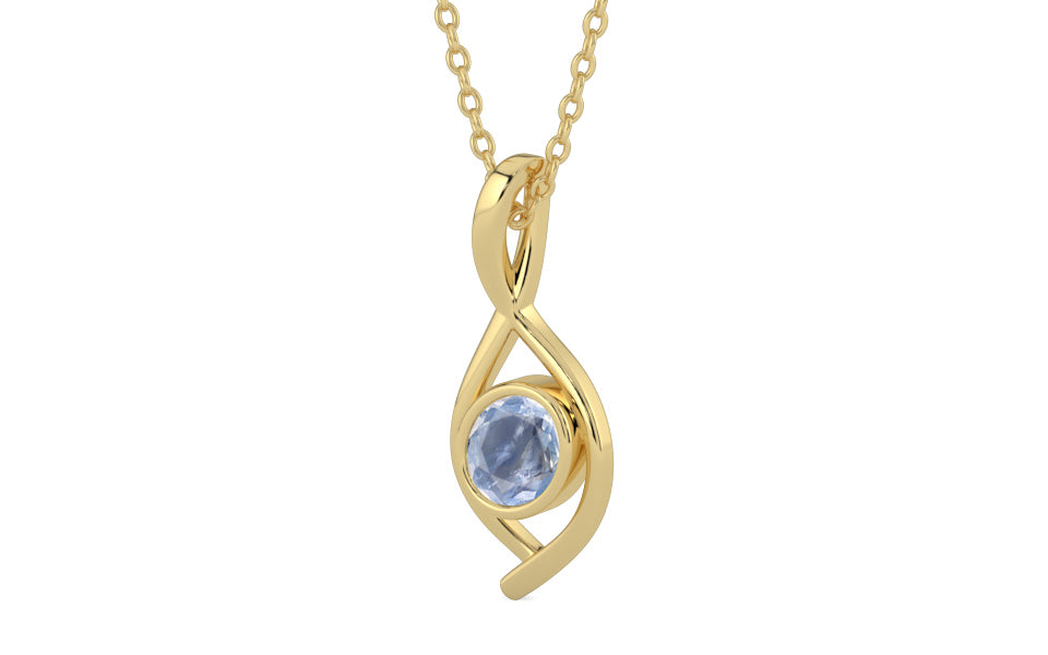 Ashtadhatu Ceylon Blue Sapphire Pendant Fine Quality (P1)