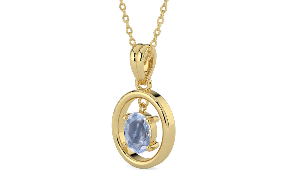 Ashtadhatu Ceylon Blue Sapphire Pendant Fine Quality (P2)