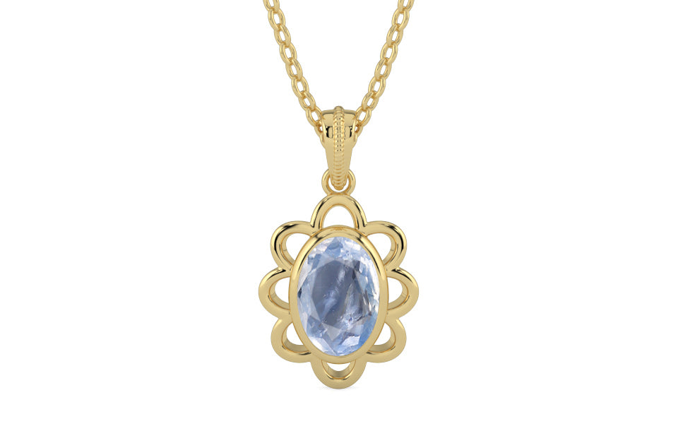 Ashtadhatu Ceylon Blue Sapphire Pendant Fine Quality (P3)