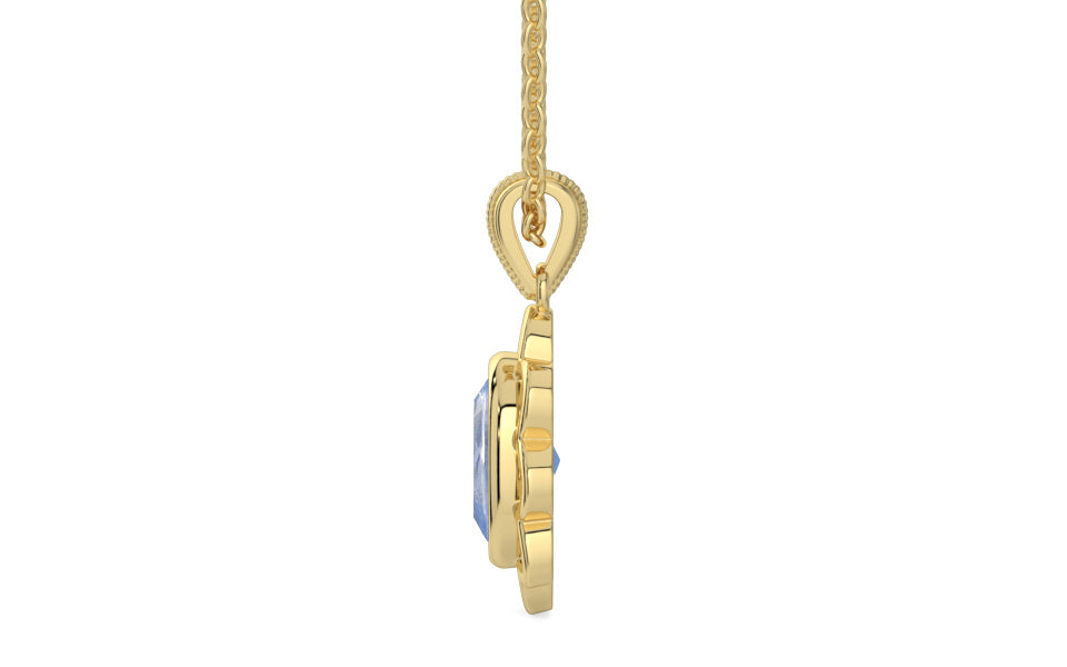 Ashtadhatu Ceylon Blue Sapphire Pendant Fine Quality (P3)