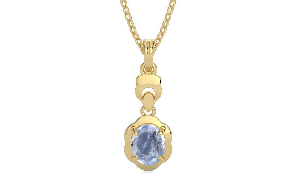 Ashtadhatu Ceylon Blue Sapphire Pendant Fine Quality (P6)