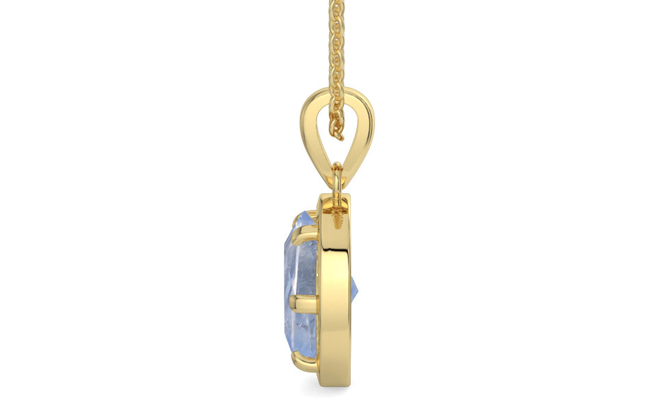 Ashtadhatu Ceylon Blue Sapphire Pendant Fine Quality (P8)