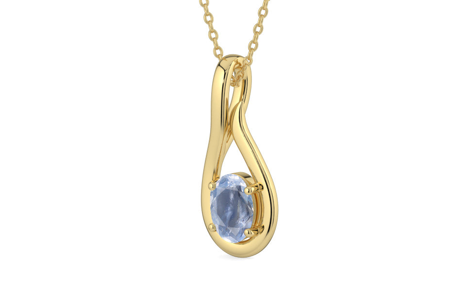 Ashtadhatu Ceylon Blue Sapphire Pendant Fine Quality (P9)