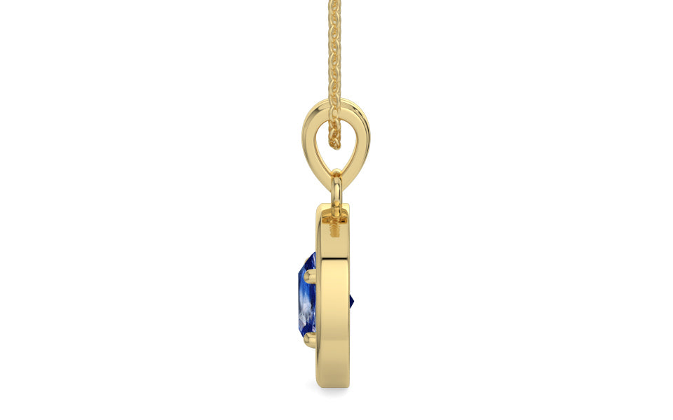 Ashtadhatu Ceylon Blue Sapphire Pendant Limited Quality (P2)