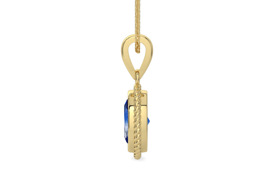 Ashtadhatu Ceylon Blue Sapphire Pendant Limited Quality (P7)