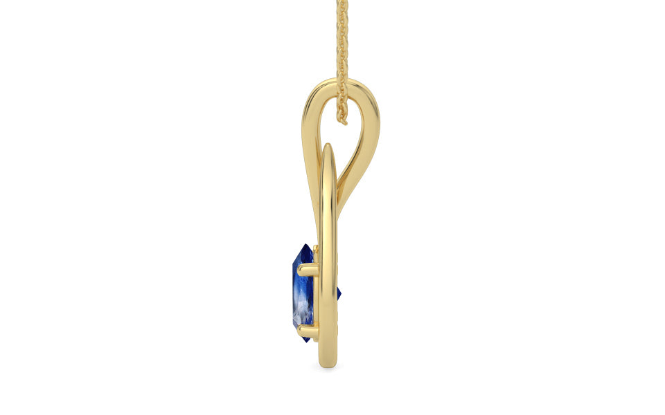 Ashtadhatu Ceylon Blue Sapphire Pendant Limited Quality (P9)