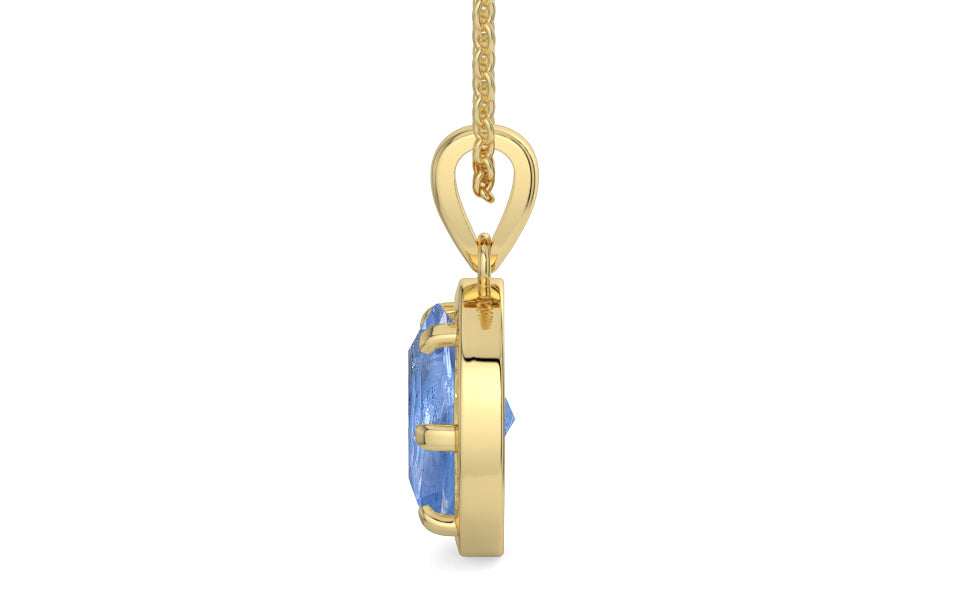 Ashtadhatu Ceylon Blue Sapphire Pendant Prime Quality (P8)