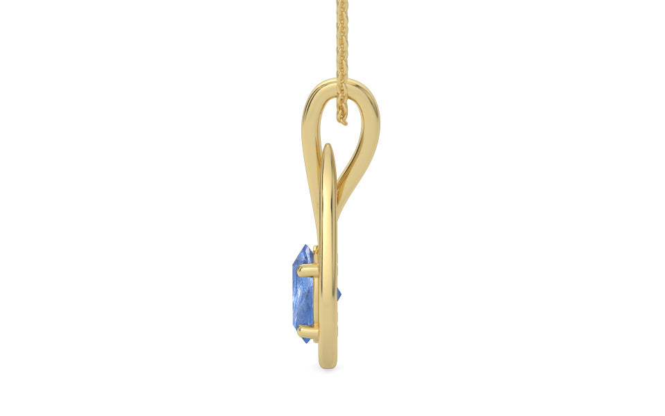 Ashtadhatu Ceylon Blue Sapphire Pendant Prime Quality (P9)
