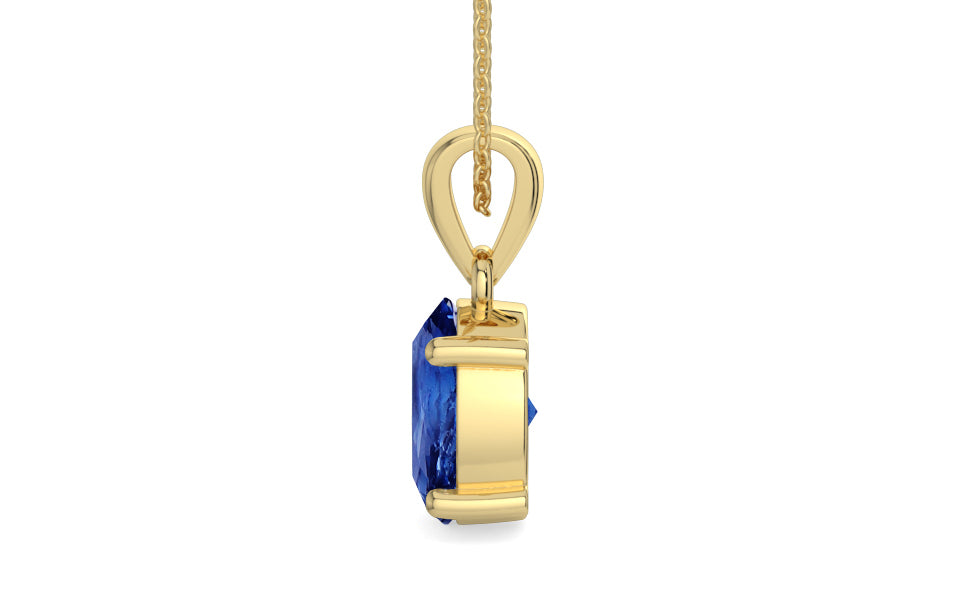 Ashtadhatu Ceylon Blue Sapphire Pendant Rare Quality (P10)