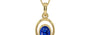 Ashtadhatu Ceylon Blue Sapphire Pendant Rare Quality (P12)
