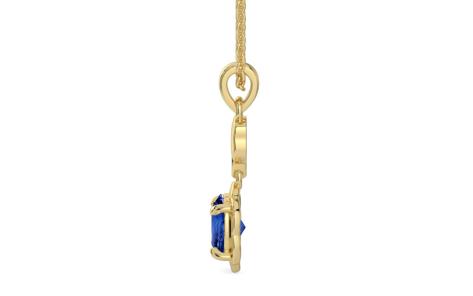 Ashtadhatu Ceylon Blue Sapphire Pendant Rare Quality (P6)