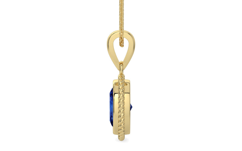 Ashtadhatu Ceylon Blue Sapphire Pendant Rare Quality (P7)
