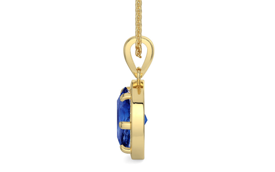 Ashtadhatu Ceylon Blue Sapphire Pendant Rare Quality (P8)