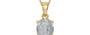 Ashtadhatu Ceylon White Sapphire Pendant Fine Quality (P10)