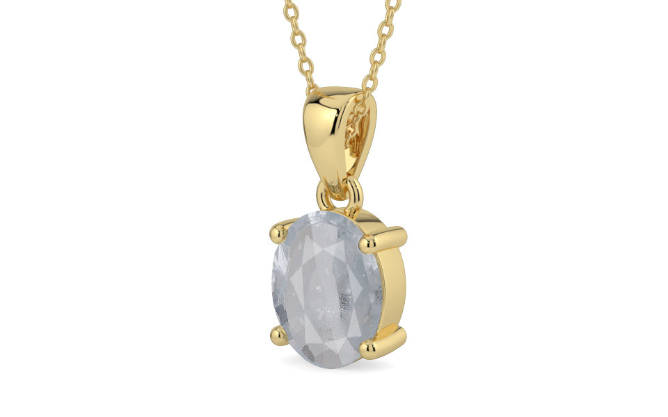 Ashtadhatu Ceylon White Sapphire Pendant Fine Quality (P10)