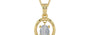 Ashtadhatu Ceylon White Sapphire Pendant Fine Quality (P2)