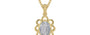 Ashtadhatu Ceylon White Sapphire Pendant Fine Quality (P3)