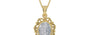 Ashtadhatu Ceylon White Sapphire Pendant Fine Quality (P5)