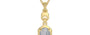 Ashtadhatu Ceylon White Sapphire Pendant Fine Quality (P6)