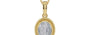 Ashtadhatu Ceylon White Sapphire Pendant Fine Quality (P7)