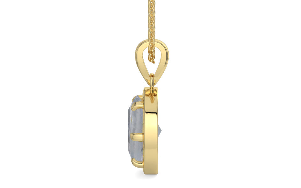 Ashtadhatu Ceylon White Sapphire Pendant Fine Quality (P8)
