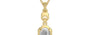 Ashtadhatu Ceylon White Sapphire Pendant Limited Quality (P6)
