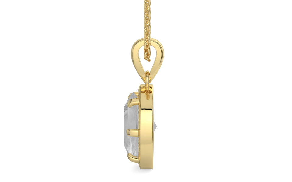 Ashtadhatu Ceylon White Sapphire Pendant Limited Quality (P8)