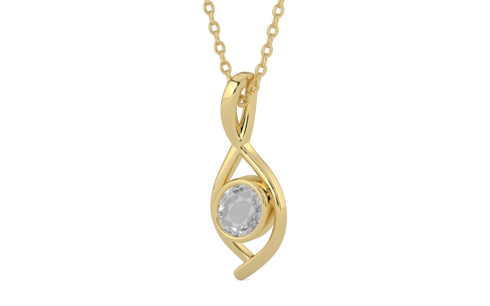 Ashtadhatu Ceylon White Sapphire Pendant Rare Quality (P1)