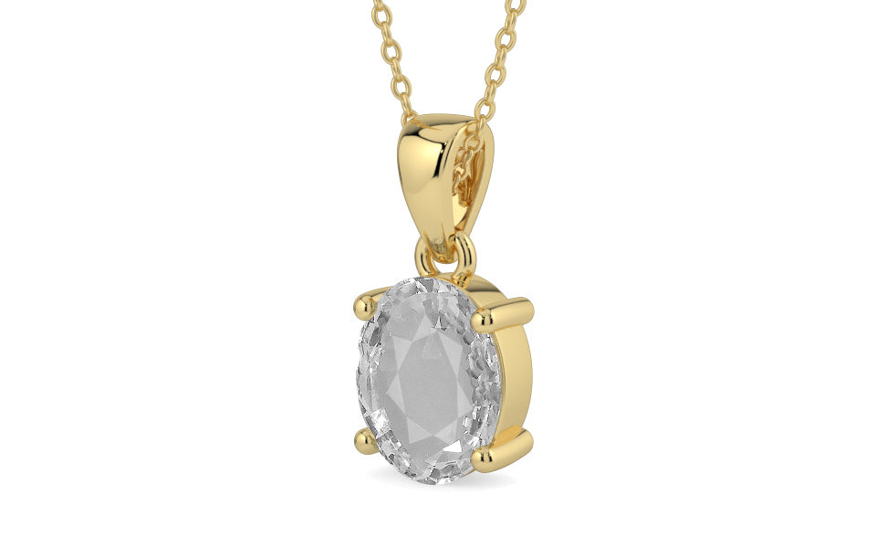 Ashtadhatu Ceylon White Sapphire Pendant Rare Quality (P10)