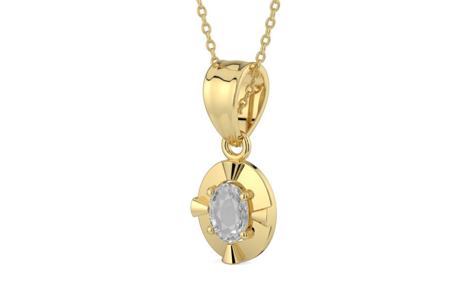 Ashtadhatu Ceylon White Sapphire Pendant Rare Quality (P11)