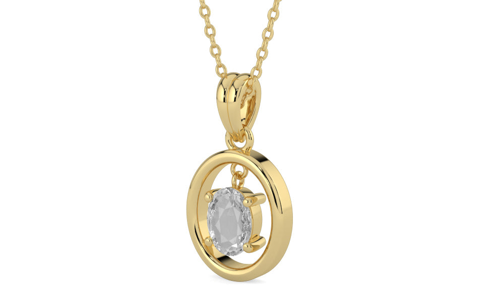 Ashtadhatu Ceylon White Sapphire Pendant Rare Quality (P2)