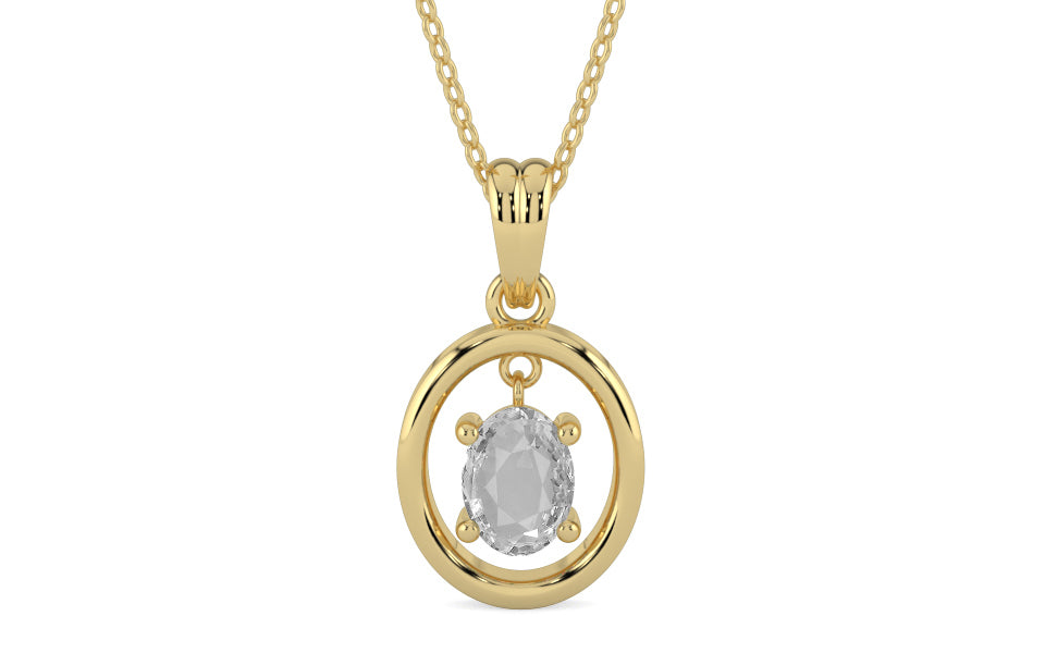 Ashtadhatu Ceylon White Sapphire Pendant Rare Quality (P2)