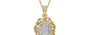 Ashtadhatu Ceylon White Sapphire Pendant Rare Quality (P5)