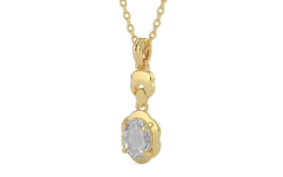 Ashtadhatu Ceylon White Sapphire Pendant Rare Quality (P6)