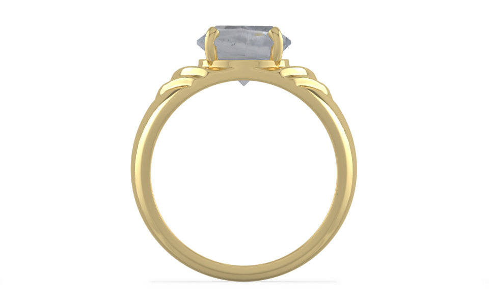 Ashtadhatu Ceylon White Sapphire Ring Fine Quality (R4)