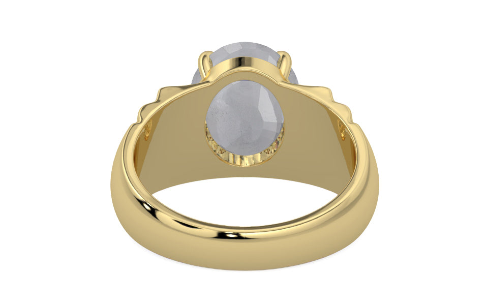 Ashtadhatu Ceylon White Sapphire Ring Fine Quality (R4)