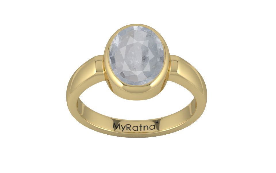 Ashtadhatu Ceylon White Sapphire Ring Fine Quality (R6)