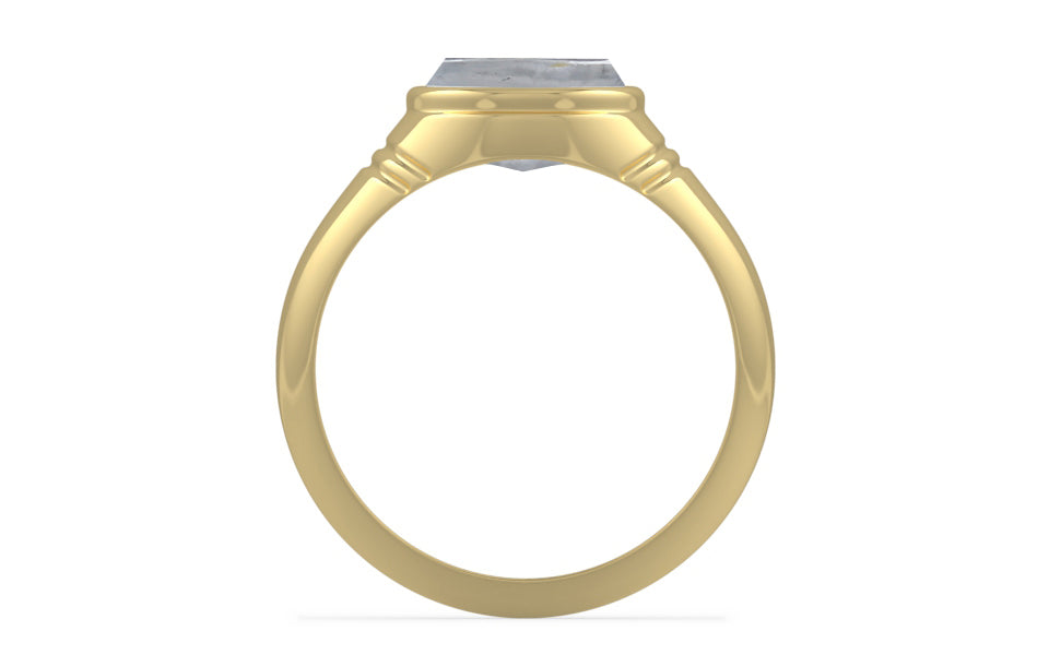 Ashtadhatu Ceylon White Sapphire Ring Fine Quality (R7)
