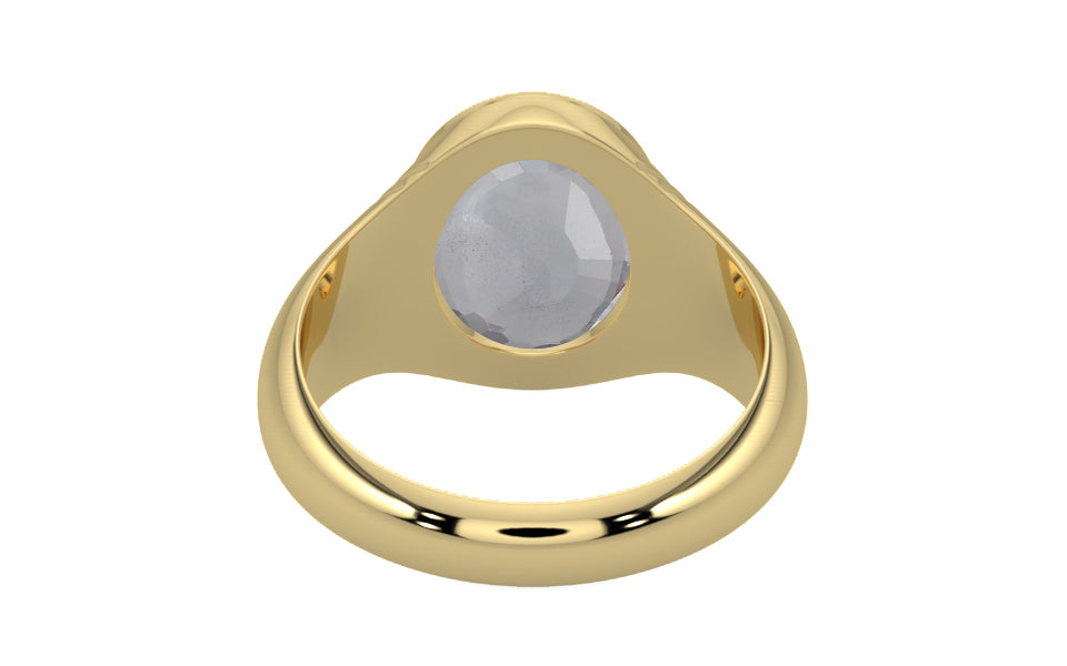 Ashtadhatu Ceylon White Sapphire Ring Fine Quality (R7)
