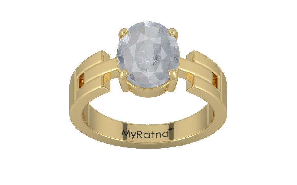 Ashtadhatu Ceylon White Sapphire Ring Fine Quality (R8)