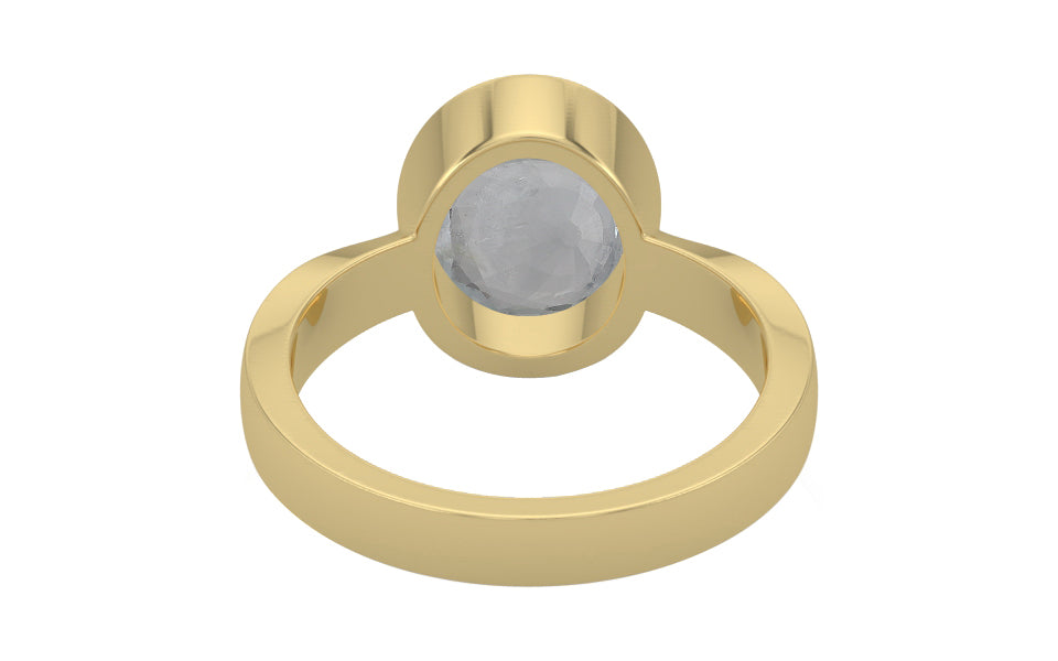 Ashtadhatu Ceylon White Sapphire Ring Fine Quality (R9)